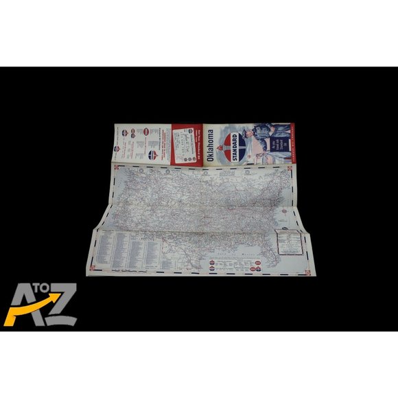 Vintage Standard Oil Company Oklahoma Pocket Travel Road Map - Picture 7 of 11